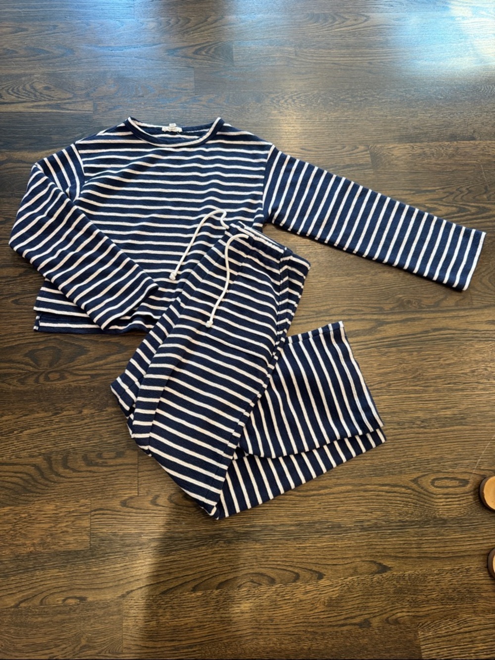 Splendid Navy and White Striped Women's Pajama Set